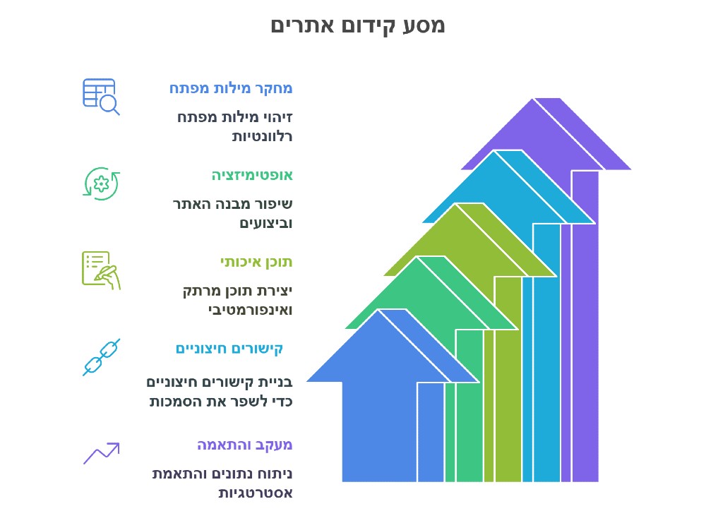 שלבי תהליך קידום אתרים מקצועי